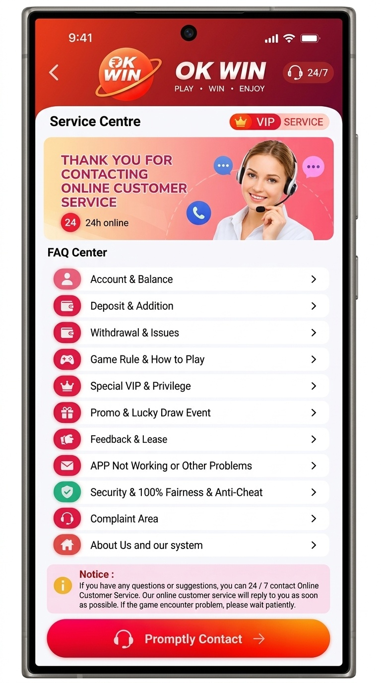 OK Win Customer Care Helpdesk